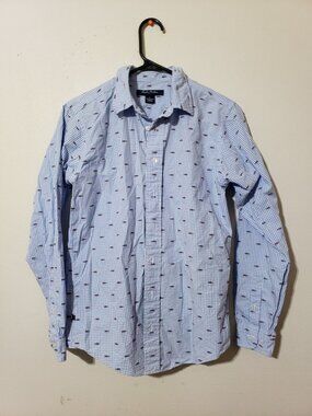 Brooks Brothers Red Fleece, fish skeleton, 100% cotton, long sleeve shirt size L